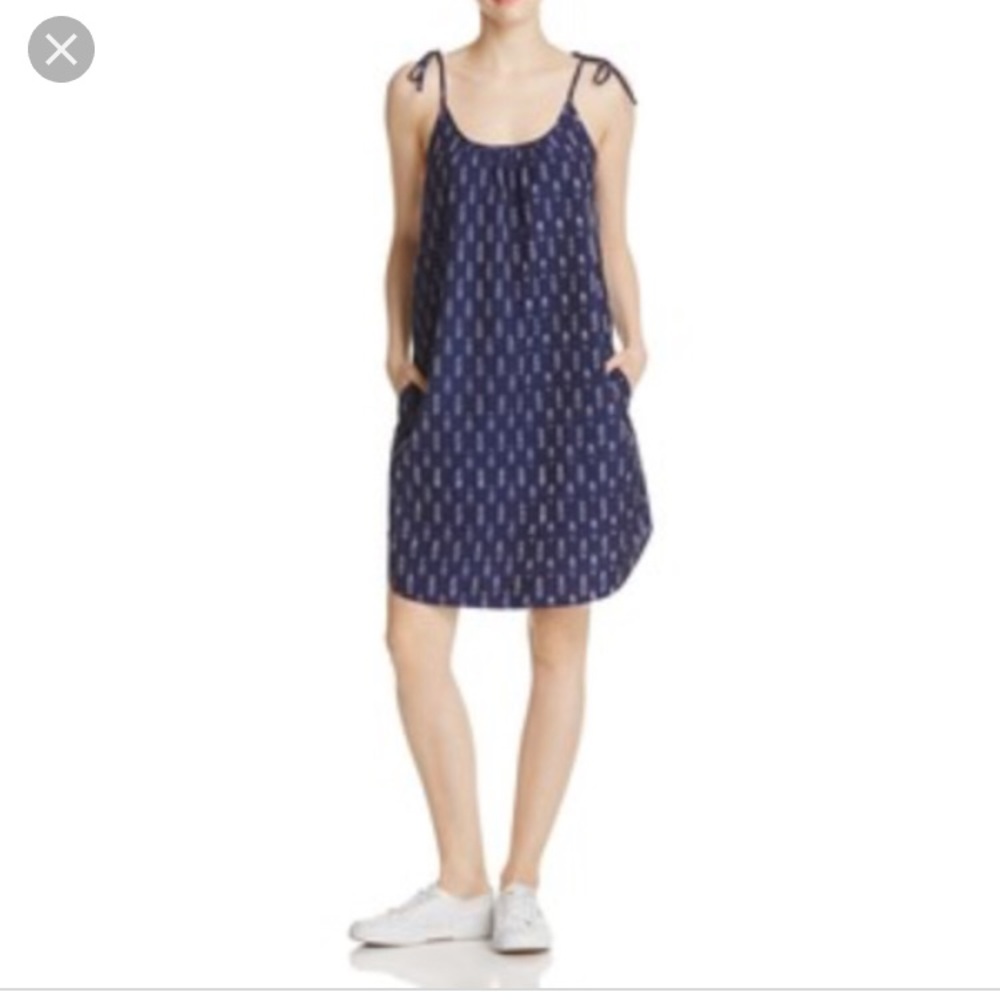 Beachlunchlounge Ikat Shoulder Tie Dress